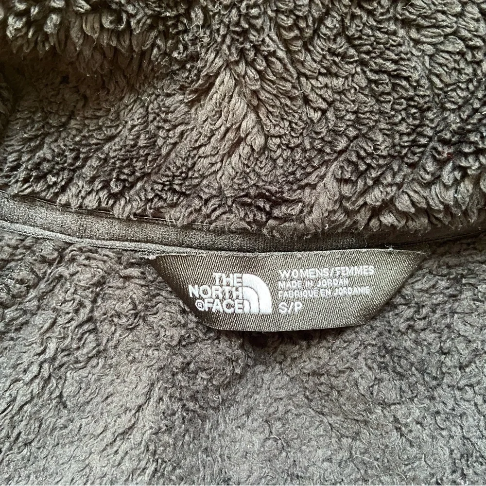 The North Face Sherpa Fleece Jacket Womens Sz S Black Full Zip High Pile Teddy